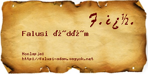Falusi Ádám névjegykártya